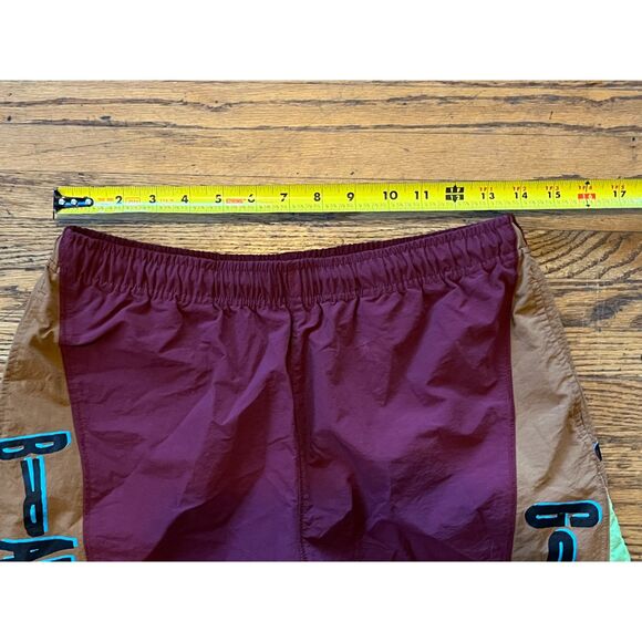 BRAINDEAD Maroon Gotcha 80s Surf Skate Swim Trunks Shorts Mens Size Small - Picture 5 of 6